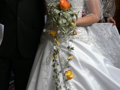Bouquet de mariés retombant Montargis
