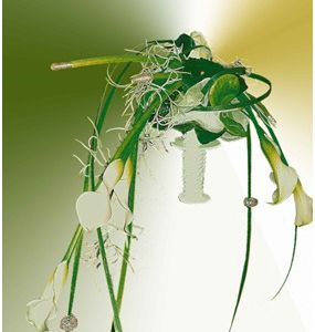 Bouquet de mariés retombant Montargis