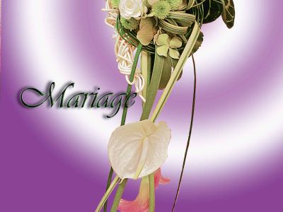 Bouquet de mariés retombant Montargis